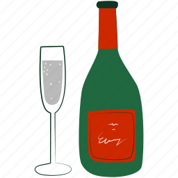 champagne, drink, beverage, alcohol, xmas, christmas, holiday, celebration 