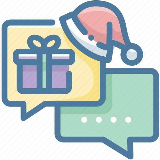 Black friday, chat, christmas, christmas hat, message, santa hat icon - Download on Iconfinder
