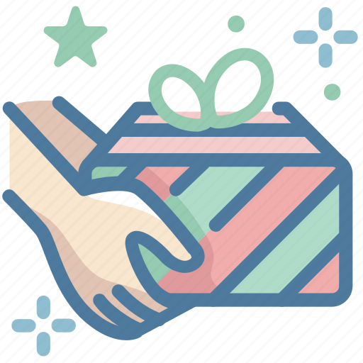 Christmas, gift box, hand, thanksgiving icon - Download on Iconfinder