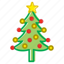 christmas, decoration, fir, nature, ornament, star, tree