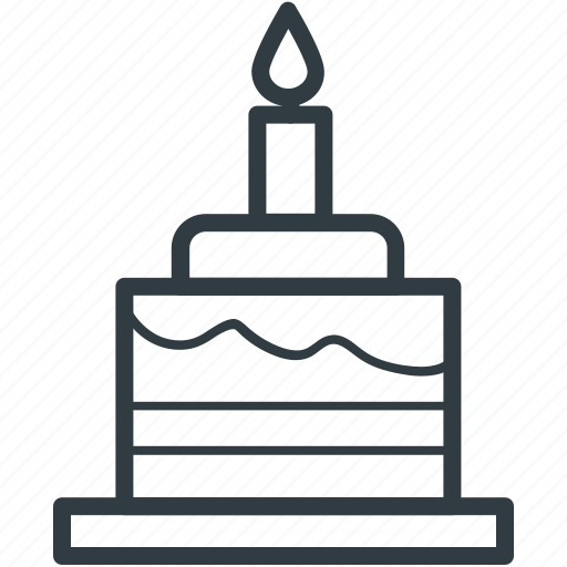 Birthday cake, cake, cake with candle, celebration, christmas cake icon - Download on Iconfinder