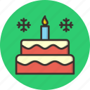 cake, candle, celebrate, christmas, celebration, new year
