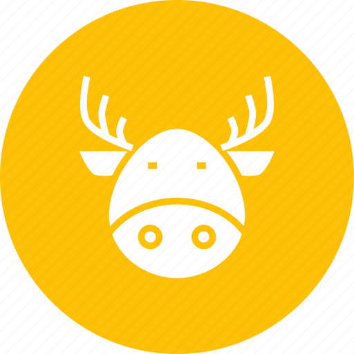 Christmas, claus, deer, rein, santa, new year, rudolph icon - Download on Iconfinder