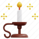 candle, stand, christmas, light, xmas, 3d