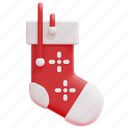 christmas, sock, foot, warm, fashion, 3d