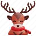 reindeer, deer, christmas, holiday, winter, 3d