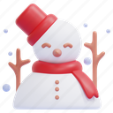 snowman, christmas, xmas, winter, snow, 3d