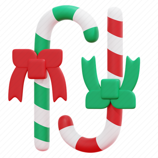 Candy, cane, sweet, christmas, dessert, 3d icon - Download on Iconfinder