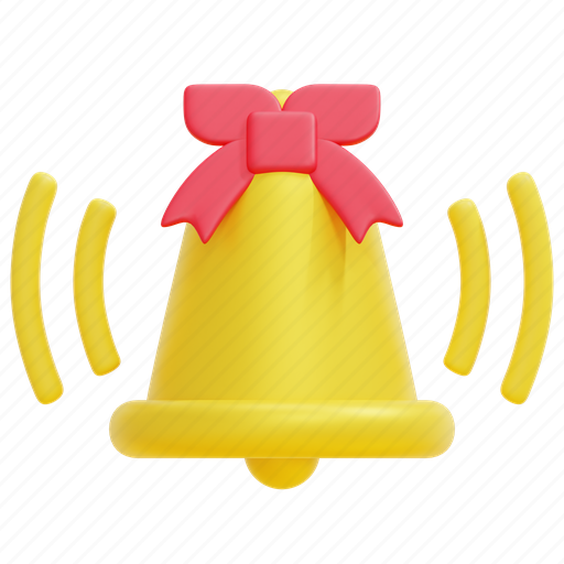 Christmas, bell, bells, decoration, xmas, 3d icon - Download on Iconfinder