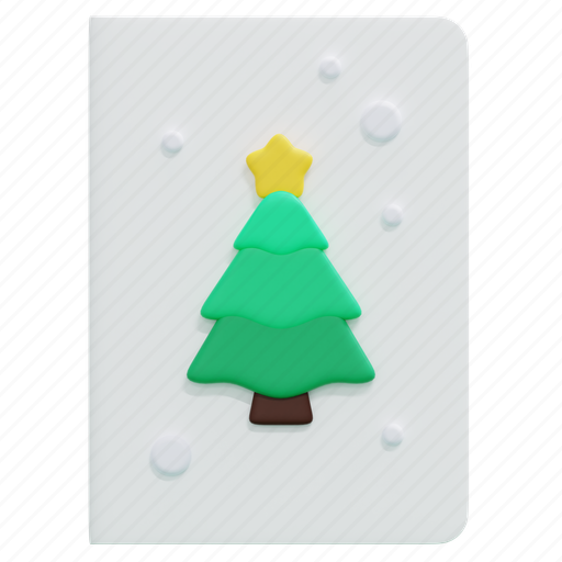 Christmas, card, mail, letter, communications, 3d icon - Download on Iconfinder