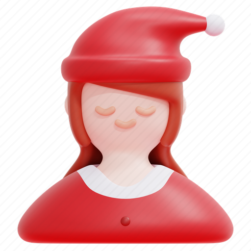 Girl, woman, winter, avatar, christmas, xmas, 3d icon - Download on Iconfinder