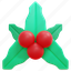 mistletoe, ornament, decoration, christmas, xmas, 3d 