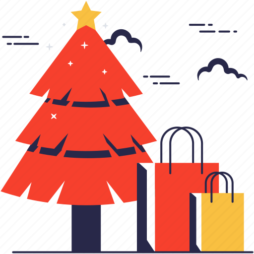 Christmas, tree, shopping, christmas tree, bags, shopping bags, christmas sale icon - Download on Iconfinder