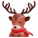 reindeer, deer, christmas, winter, holiday, 3d