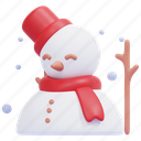snowman, christmas, xmas, snow, winter, 3d