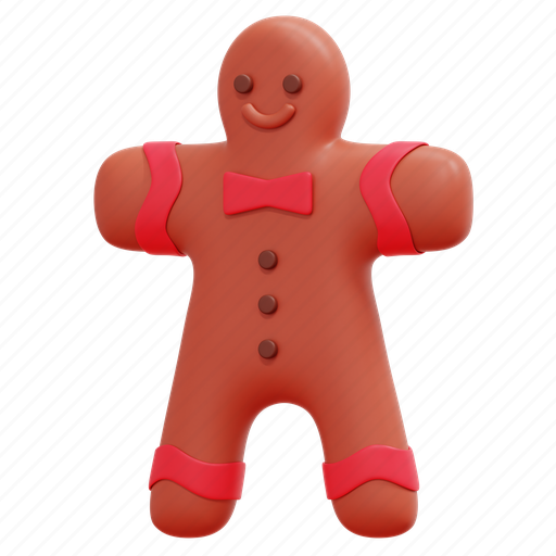 Gingerbread, christmas, xmas, dessert, cookie, 3d icon - Download on Iconfinder