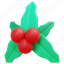mistletoe, ornament, decoration, xmas, christmas, 3d 