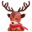 reindeer, deer, christmas, winter, holiday, 3d 