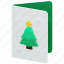 christmas, card, mail, letter, communications, 3d