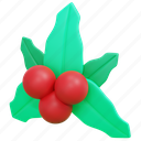 mistletoe, ornament, christmas, decoration, xmas, 3d
