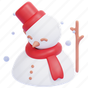 snowman, christmas, winter, xmas, snow, 3d
