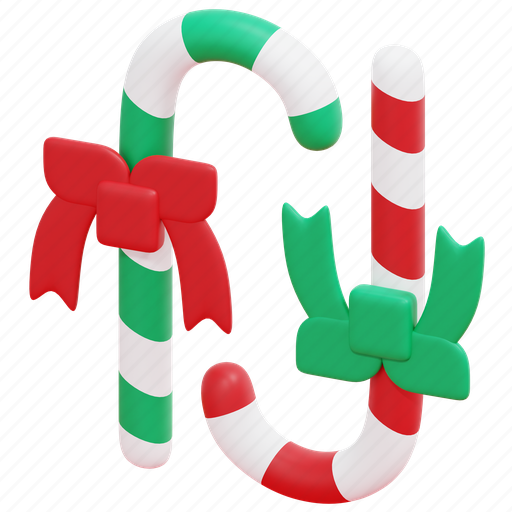 Candy, cane, dessert, sweet, christmas, 3d icon - Download on Iconfinder