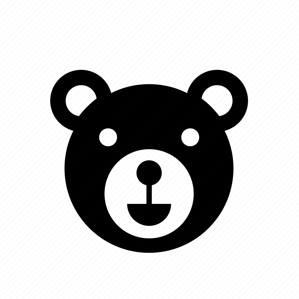 White Bear icon. White Bear face icon. The Bears iconic.