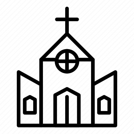 Catholic, church, house, logo, old, silhouette, wedding icon - Download on Iconfinder