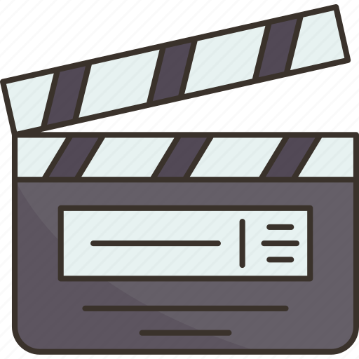 Movie, clapper, filming, slate, production icon - Download on Iconfinder