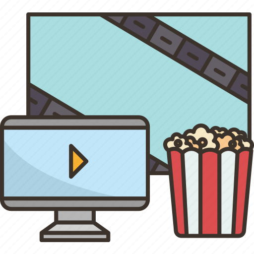 Movie, screen, entertainment, video, popcorn icon - Download on Iconfinder