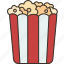 popcorn, bucket, snack, movie, time 