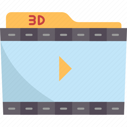 3d, movie, media, player, entertainment icon - Download on Iconfinder