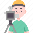 camera, operator, professional, cinematographer, filming