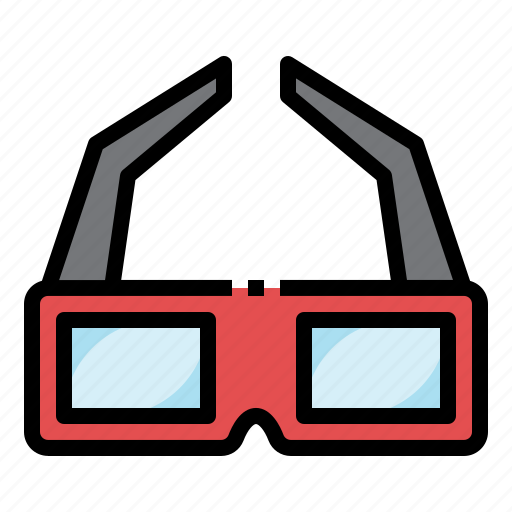 3d, glasses, cinema, movies icon - Download on Iconfinder