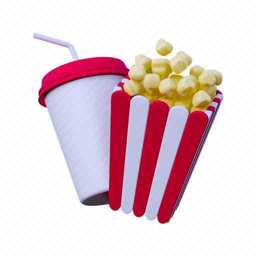 Popcorn and drink, popcorn, fast food, snack, cinema, food, corn icon - Download on Iconfinder