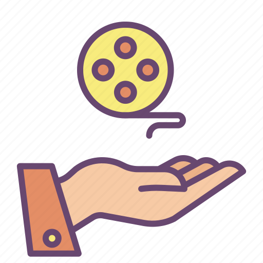 Cinema, reel, hand icon - Download on Iconfinder