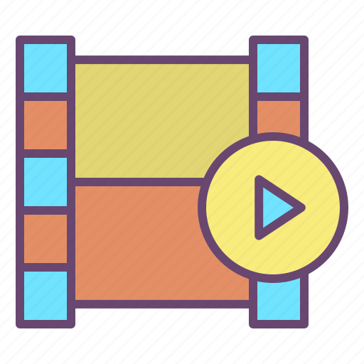 Play, movie, reel icon - Download on Iconfinder
