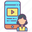 user, mobile, video 