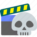 dead, error, film, movie, record, scene, skull