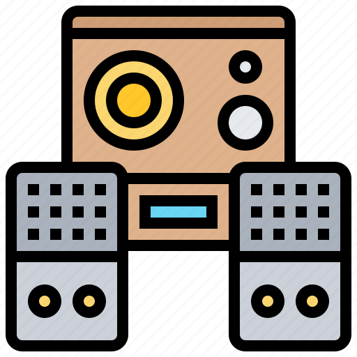 Audio, electronic, music, speaker, stereo icon - Download on Iconfinder