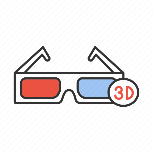 3d glasses, cinema, film, glasses, movie, three-dimensional, visual icon - Download on Iconfinder