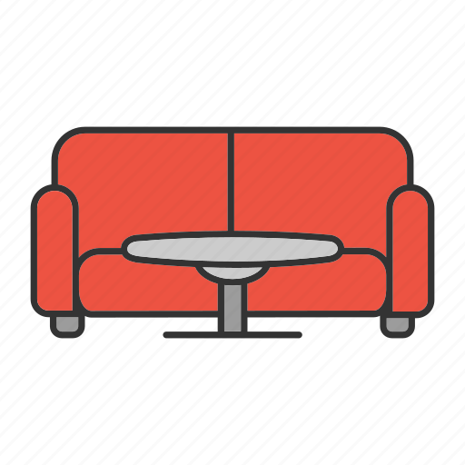 Coffee table, couch, furniture, living room, seat, sofa, table icon - Download on Iconfinder