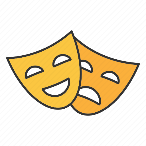 Comedy Drama Happy Mask Sad Theater Tragedy Icon
