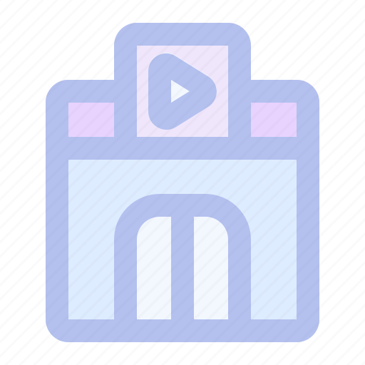 Building, cinema, film, movie, store icon - Download on Iconfinder