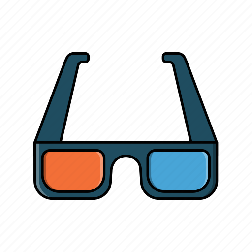 3d, glasses, cinema, movie theater, movie icon - Download on Iconfinder