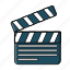 clapperboard, video, camera, shoot, movie theater, movie 