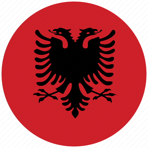Albania, albania's circled flag, albania's flag, flag of albania icon - Download on Iconfinder