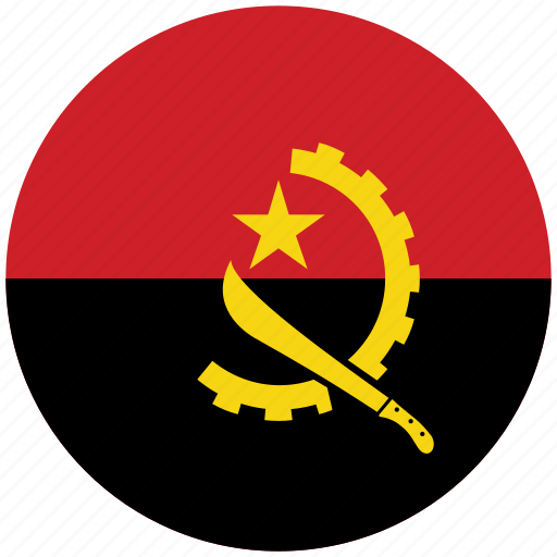 Angola, angola's circled flag, angola's flag, flag of angola icon - Download on Iconfinder