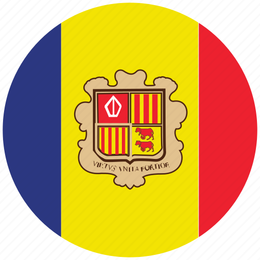 Andorra, andorra's circled flag, andorra's flag, flag of andorra icon - Download on Iconfinder