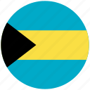 bahamas, bahamas&#x27;s circled flag, bahamas&#x27;s flag, flag of bahamas